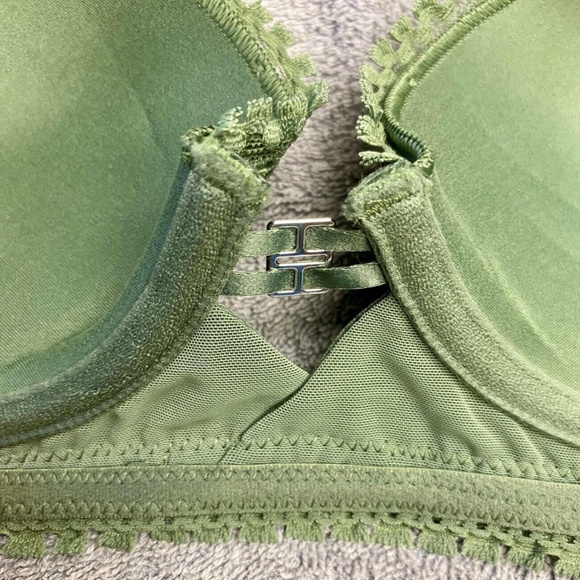 NWT Aerie Real Power Plunge Push Up Joy Lace Bra - Olive Fun - 32C - Picture 11 of 11
